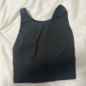 Victoria’s Secret Black Ribbed Sports Bra Top
